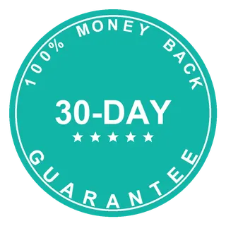 CalmiCollar 30-day money-back guarantee badge